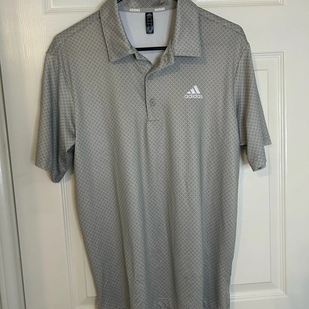 Adidas Gray Performance Polo Shirt golf lightweight